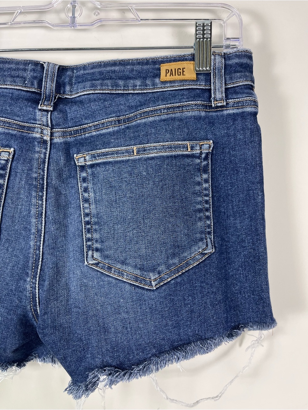 Paige Parker Short Shorts Size 27 Distressed Denim Cutoff Festival Coachella - Picture 5 of 12